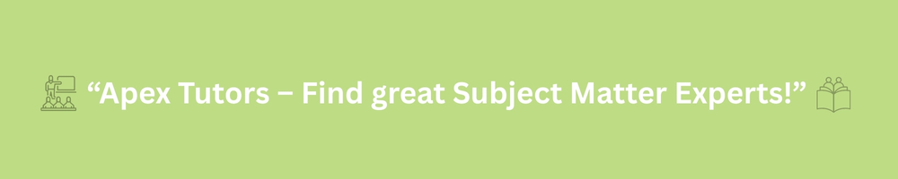 Apex Tutors – Find great Subject Matter Experts!